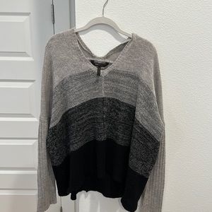 BCBGMAXAZRIA Color Block Wool Pullover Sweater
